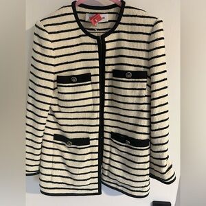 Veronica Beard Foster Striped Dickey Jacket